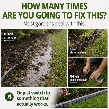 🌿✨Vodlans™ Stone-Look Edging Fence - Garden Edges That Stay Clean🏡♻️