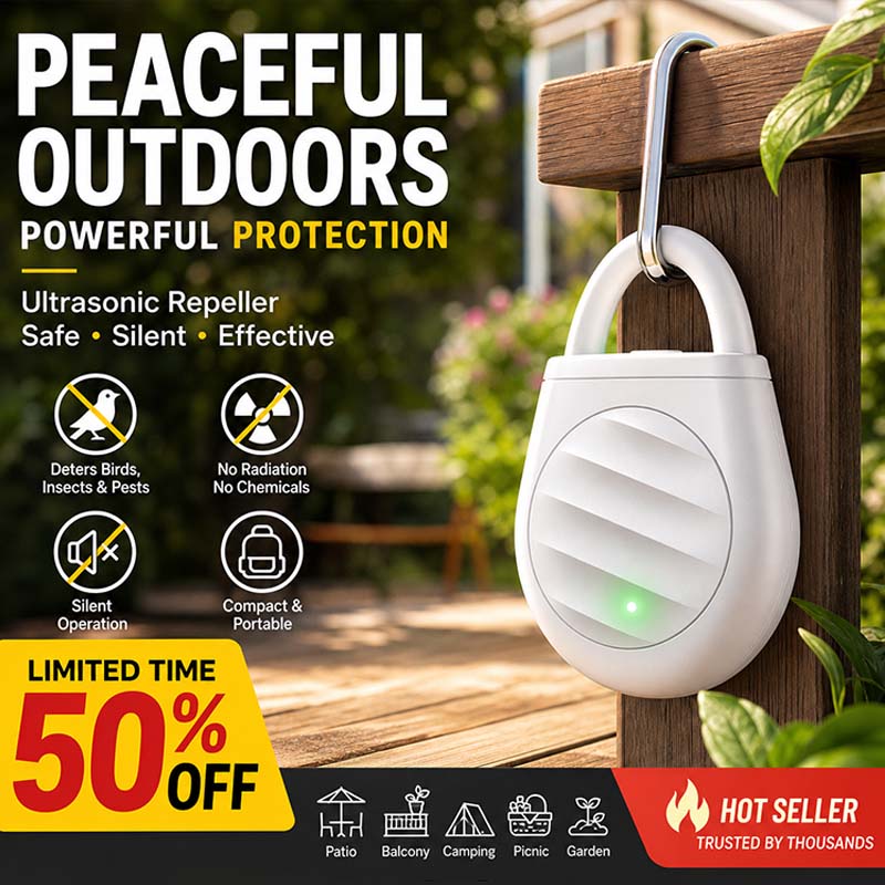 🐦No more trouble from birds, beasts and locusts！Portable Ultrasonic Bird Repellent Keychain (offer)
