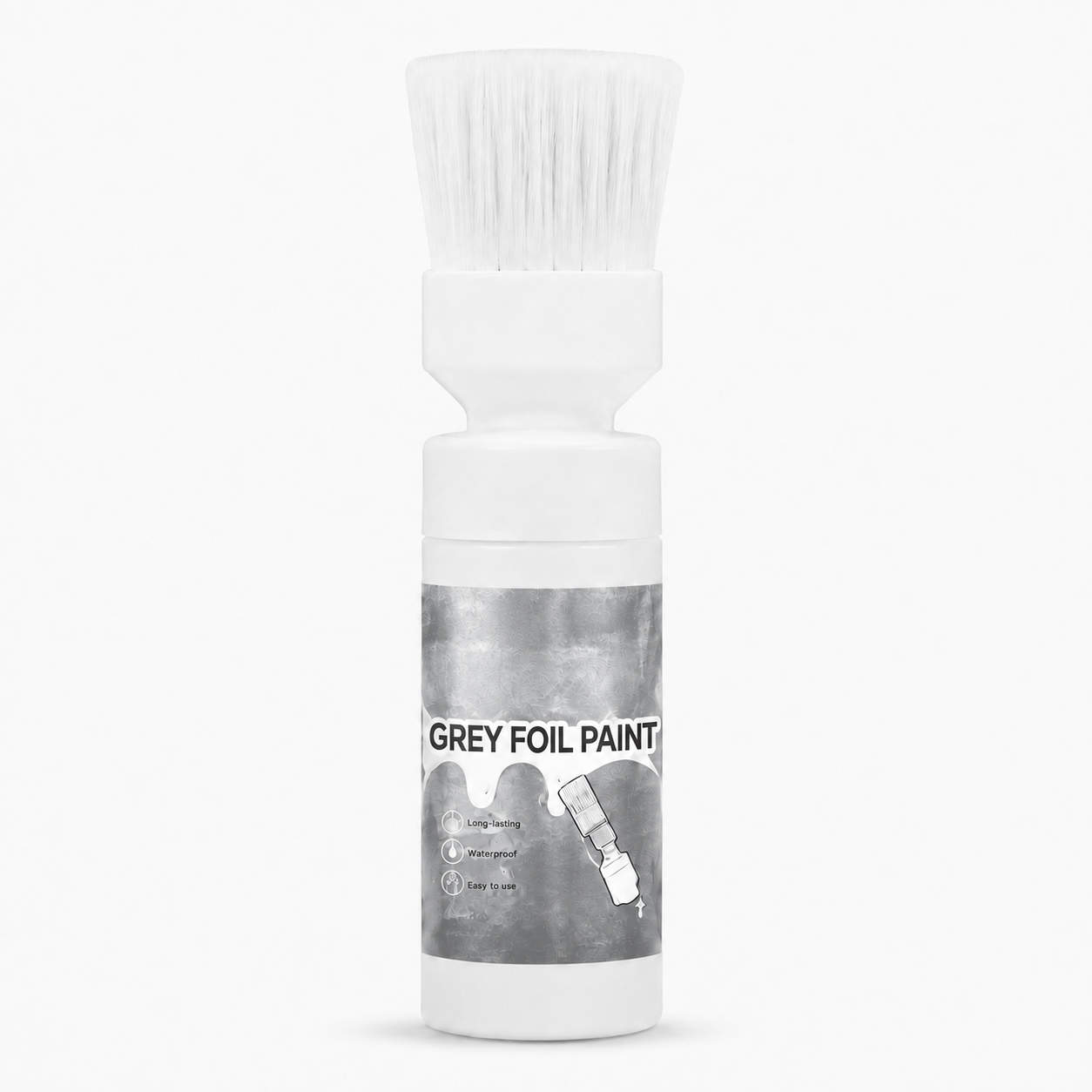 🥳Water‑Based Metallic Silver Paint with Built‑in Brush – No extra brush needed. Covers scratches & stains in one simple spray! 🏠🎨 (OFFER）
