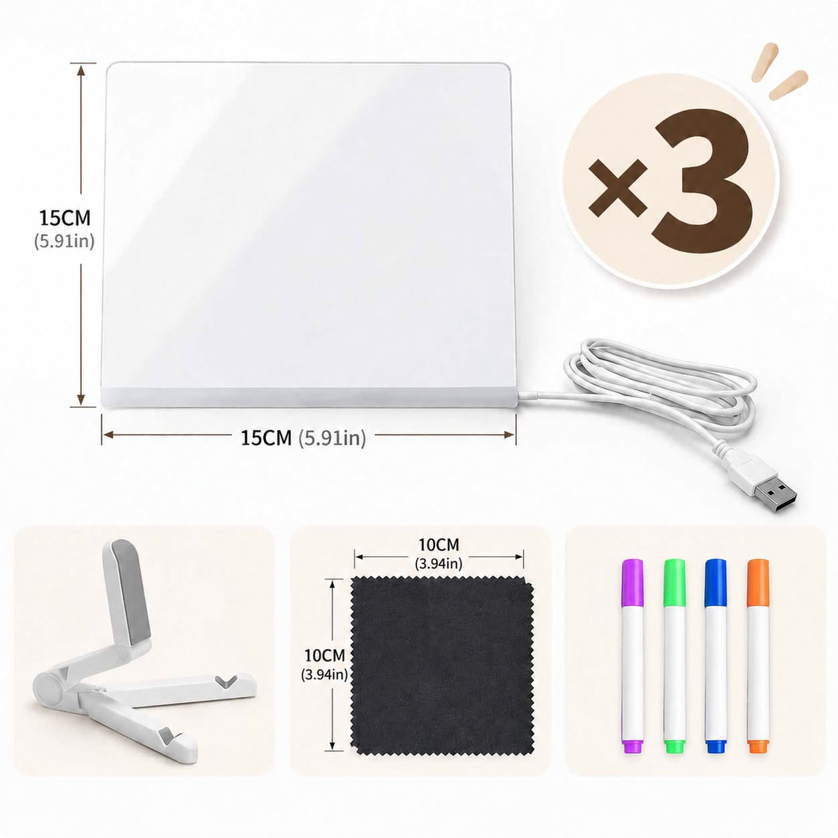 🔥✨ LED Note Board 🎨Perfect for messages, reminders & creative fun 🖍️