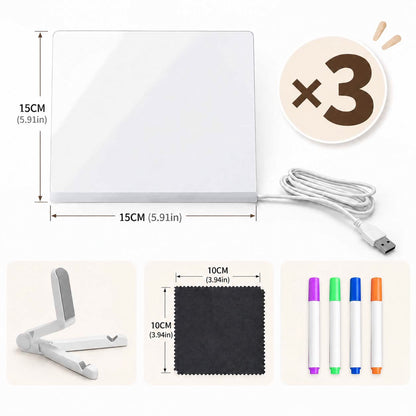 🔥✨ LED Note Board 🎨Perfect for messages, reminders & creative fun 🖍️