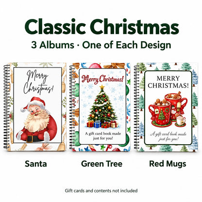 Christmas Gift Card Albums – Set of 3