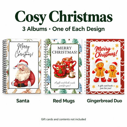 Christmas Gift Card Albums – Set of 3