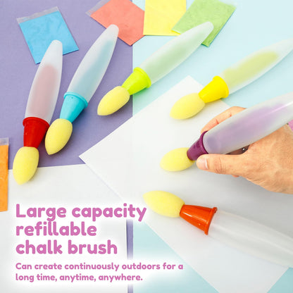 Timbe™ Sidewalk Chalk Paint Brush,Add Water to Brushes to Use,Easy to Use,Washable