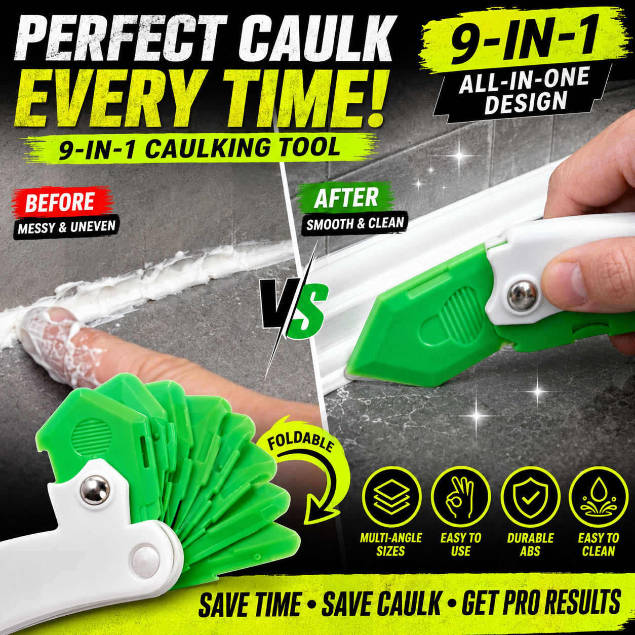 🔥Hot Sale🔥Multipurpose 9-in-1 Spatula Caulking Tool