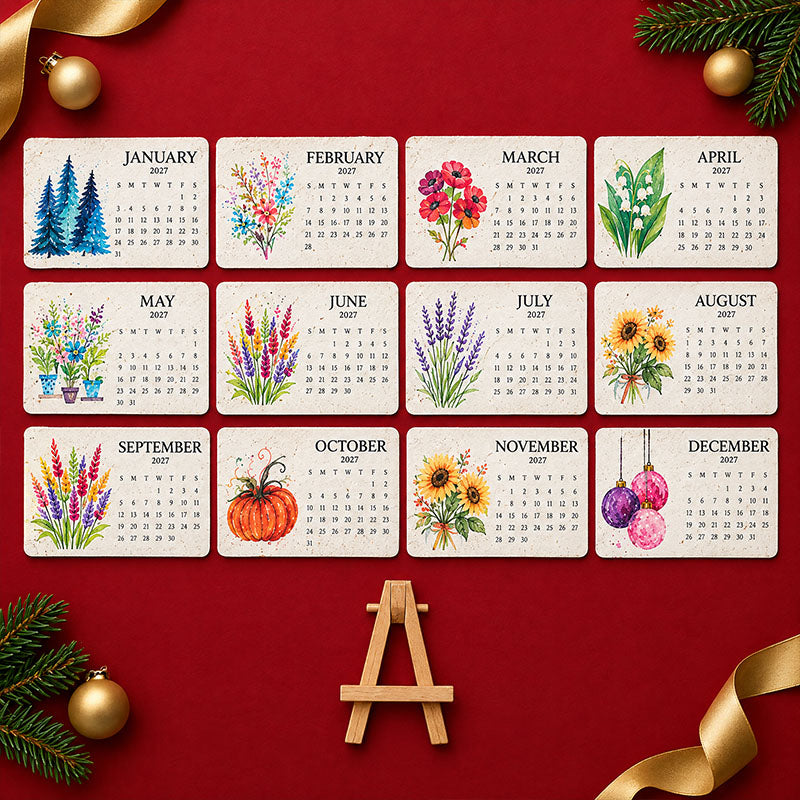 🎄🇬🇧 2027 Plantable Calendar – Use It. Plant It. Watch It Grow.