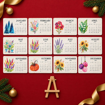 🎄🇬🇧 2027 Plantable Calendar – Use It. Plant It. Watch It Grow.