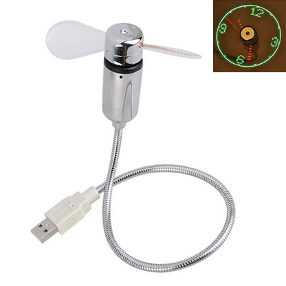 🔥2026 Hot Sale 50% OFF🔥USB Fan with LED Clock Lighting (Offer)
