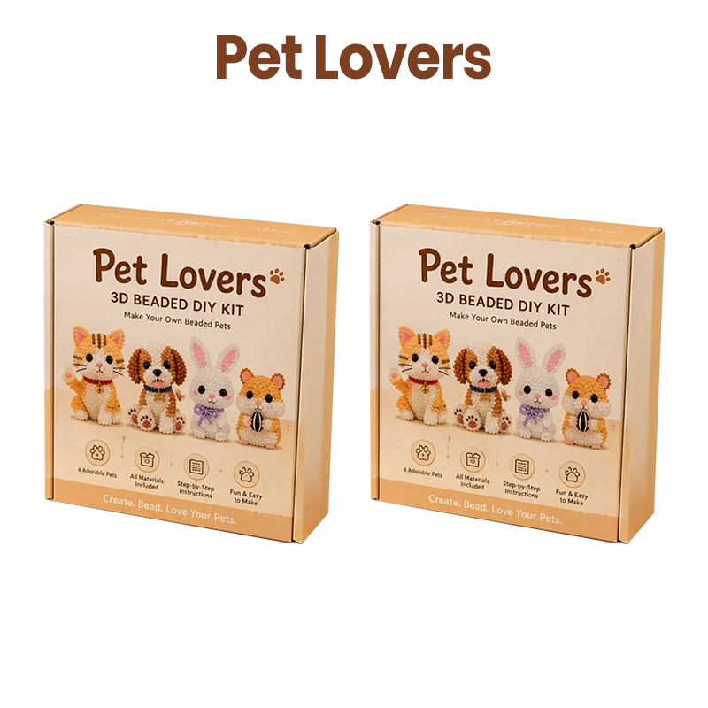🏆Limited Time Sale 50% OFF🧵✨Petite 3D Beaded Animal Craft Kit