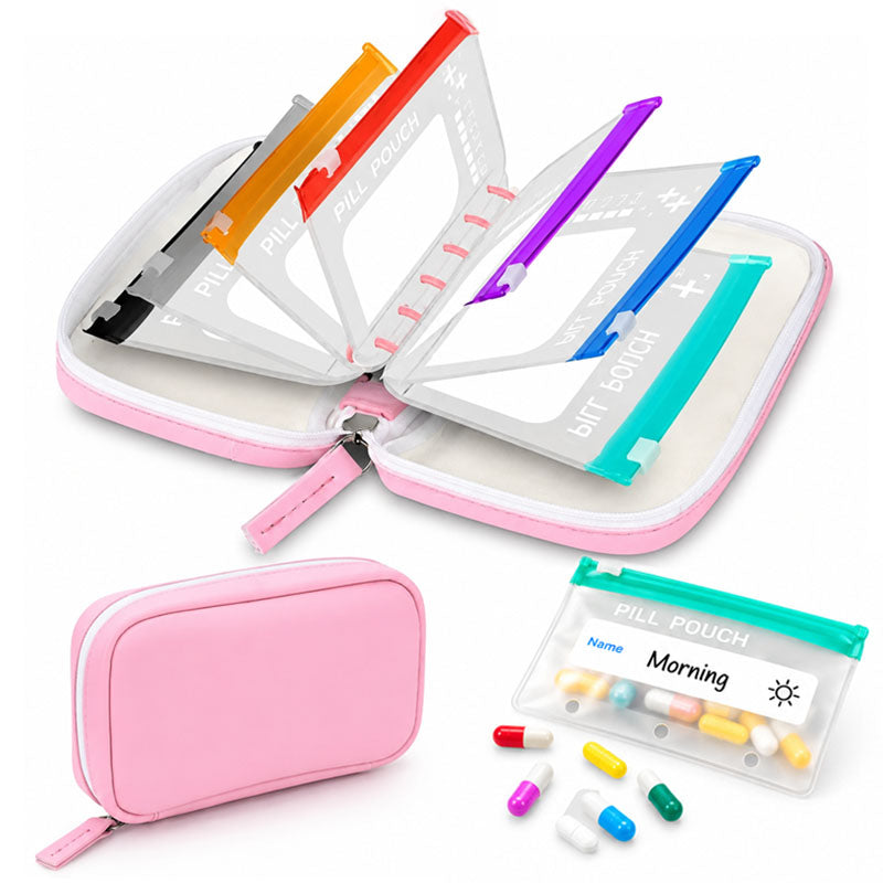 Timbe™ Modular Wellness Wallet – 7-Day Travel Pill & Vitamin Organizer Case