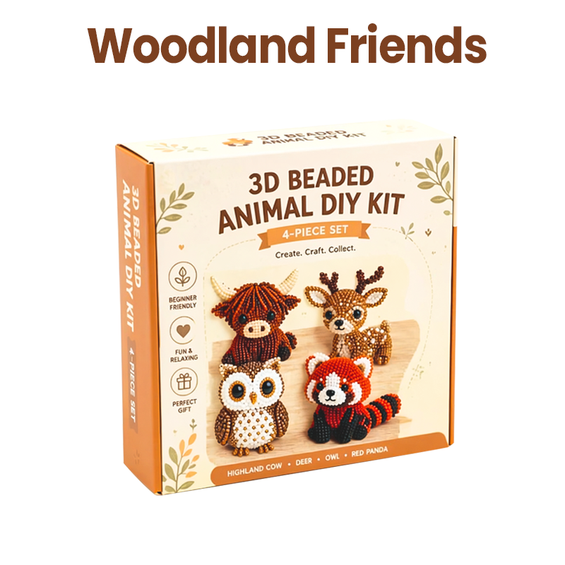 🏆Limited Time Sale 50% OFF🧵✨Petite 3D Beaded Animal Craft Kit