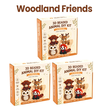 🏆Limited Time Sale 50% OFF🧵✨Petite 3D Beaded Animal Craft Kit
