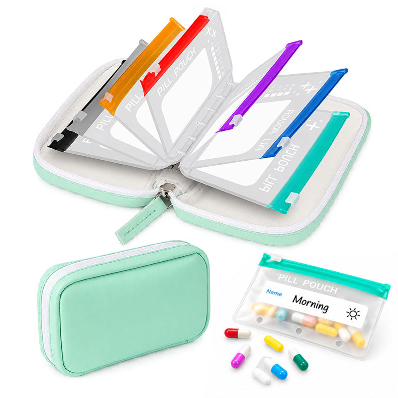 Timbe™ Modular Wellness Wallet – 7-Day Travel Pill & Vitamin Organizer Case