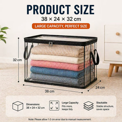 💥LAST DAY BUY 3 GET 1 FREE!! 🏠 Transparent Large-Capacity Dustproof & Moisture-Proof Storage Bag – Perfect for Clothes, Toys, Books & More ✨