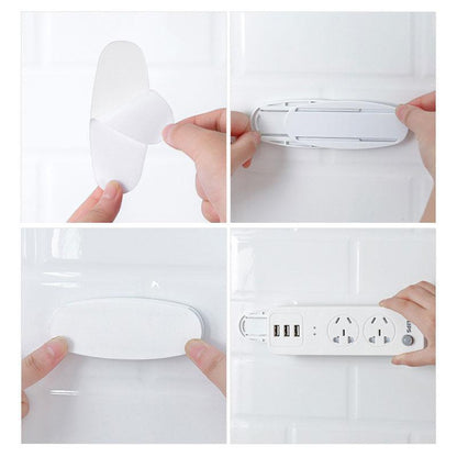 No-Drill Wall Mount Fixator — Lift Power Strips, Routers & Daily Essentials Off Your Floor