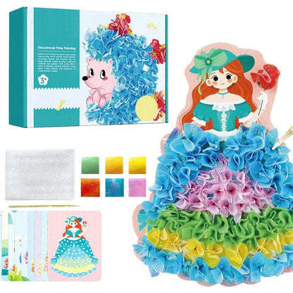 🎨 Kids 3D Fabric Poke Art Kit – Screen-Free Creative Fun