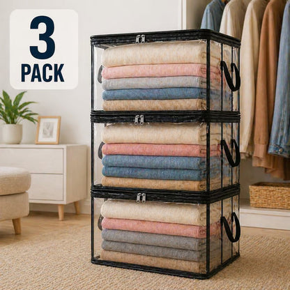💥LAST DAY BUY 3 GET 1 FREE!! 🏠 Transparent Large-Capacity Dustproof & Moisture-Proof Storage Bag – Perfect for Clothes, Toys, Books & More ✨