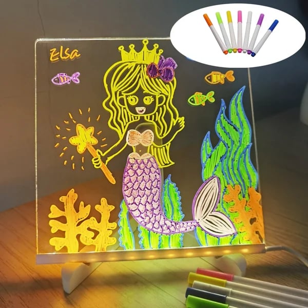 🔥✨ LED Note Board 🎨Perfect for messages, reminders & creative fun 🖍️
