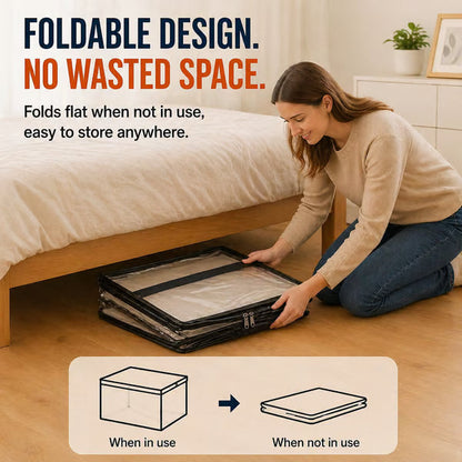 💥LAST DAY BUY 3 GET 1 FREE!! 🏠 Transparent Large-Capacity Dustproof & Moisture-Proof Storage Bag – Perfect for Clothes, Toys, Books & More ✨