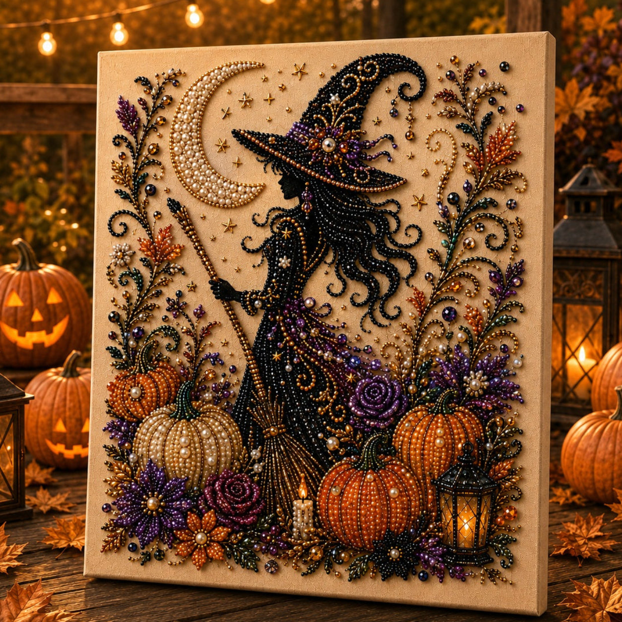 🔥50% OFF  👻✨ Halloween Pearl Art DIY Kit – Turn Tiny Pearls into Spooky-Cute Magic