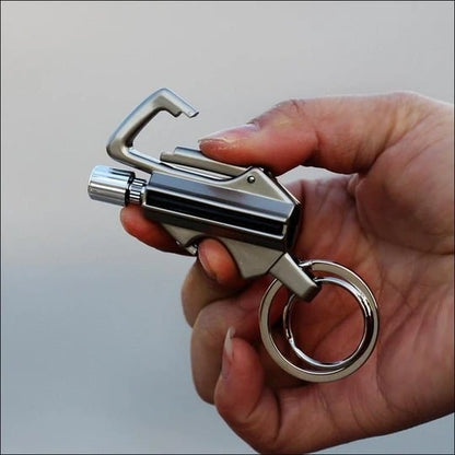 🔥 EDC Waterproof Fire Starter Keychain | Refillable Survival Lighter