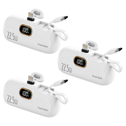 Pocket Power Bank with Built-In Cables | 22.5W Fast Charging (OFFER)