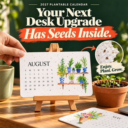 🌱🇬🇧 2027 Plantable Desk Calendar — A Little Art. A New Beginning.📅