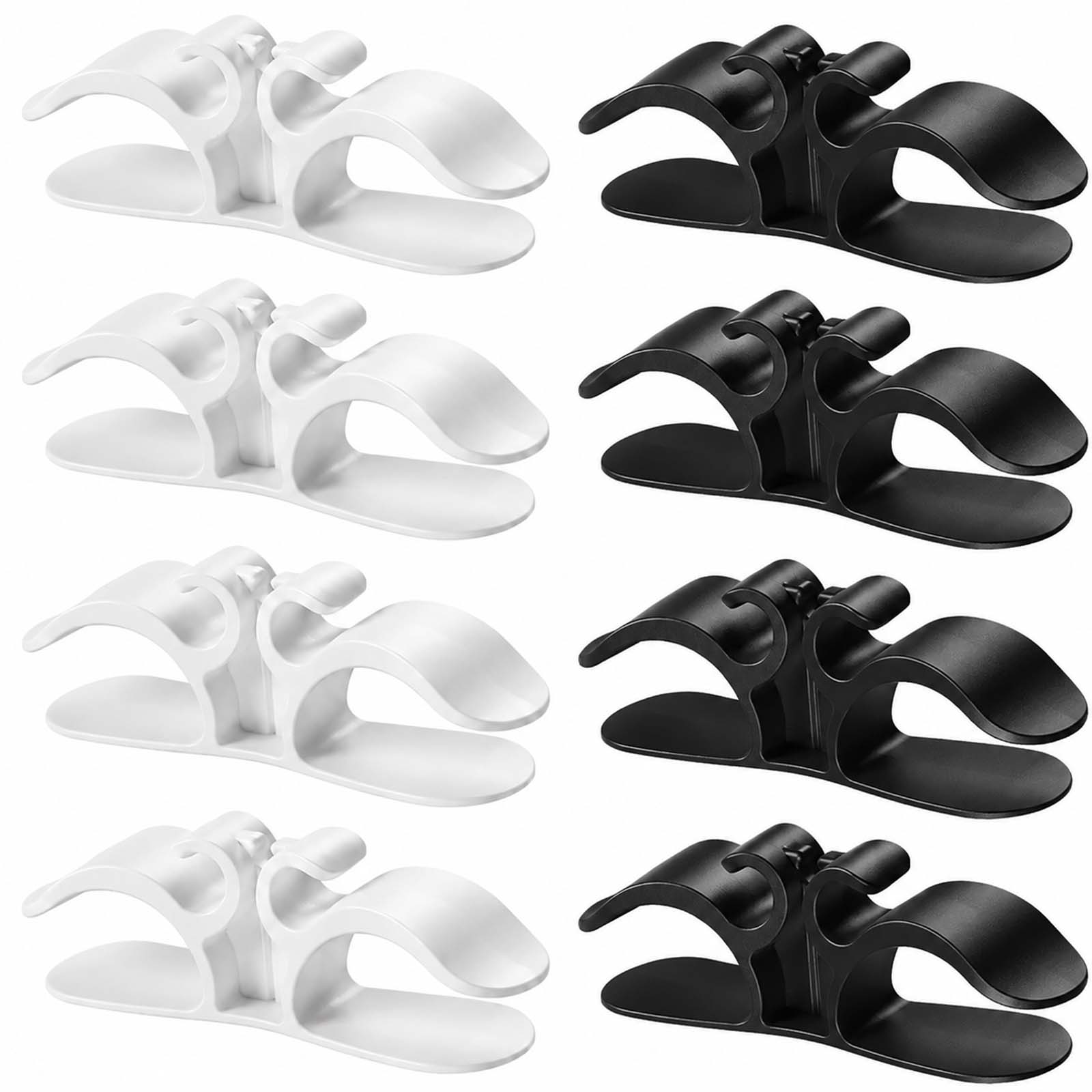 2 Sets (4× Black + 4× White)