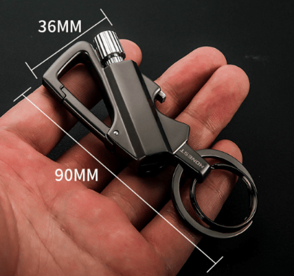 🔥 EDC Waterproof Fire Starter Keychain | Refillable Survival Lighter