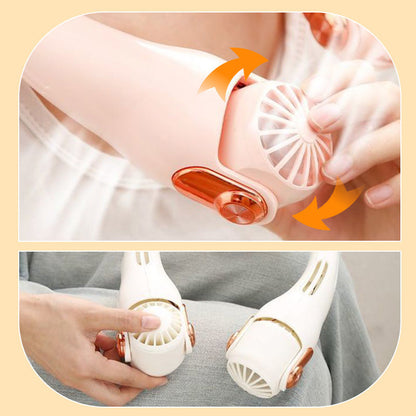 🥳2026 HOT SALE🍃💨 Neck Air Conditioner Fan – Ultra‑quiet, 360° rotating, 3 speeds. 🌬️ (offer)