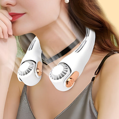 🥳2026 HOT SALE🥳💞50K+ SOLD!🍃💨Neck Air Conditioner Fan – Ultra‑quiet, 360° rotating, 3 speeds. 🌬️
