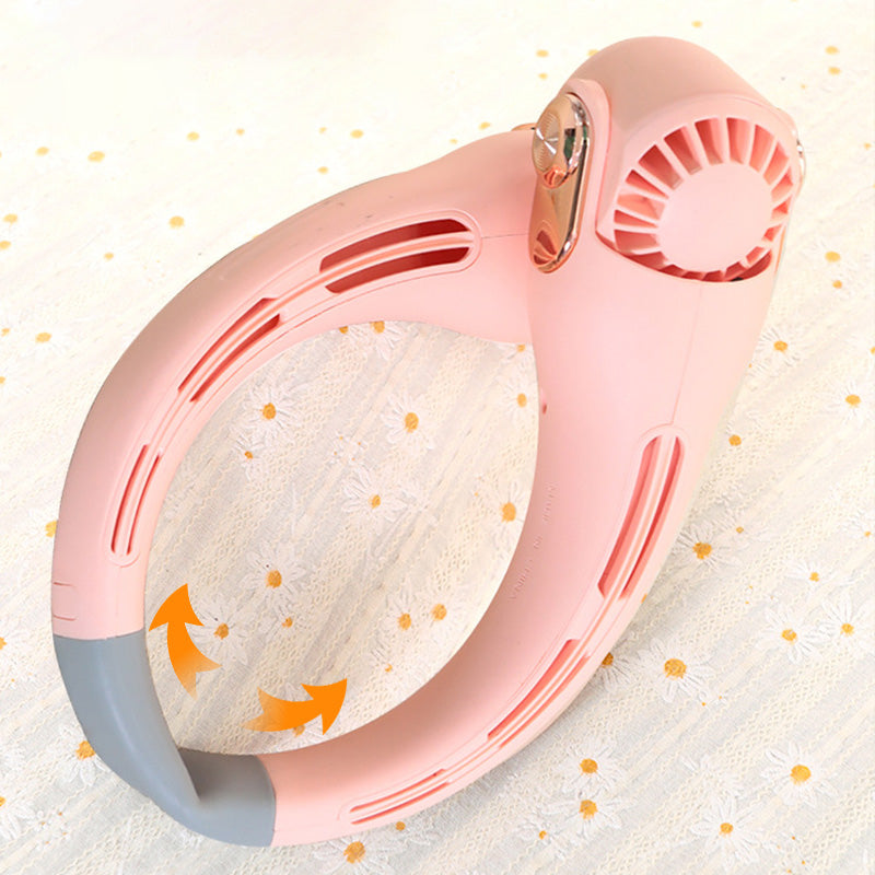 🥳2026 HOT SALE🥳💞50K+ SOLD!🍃💨Neck Air Conditioner Fan – Ultra‑quiet, 360° rotating, 3 speeds. 🌬️