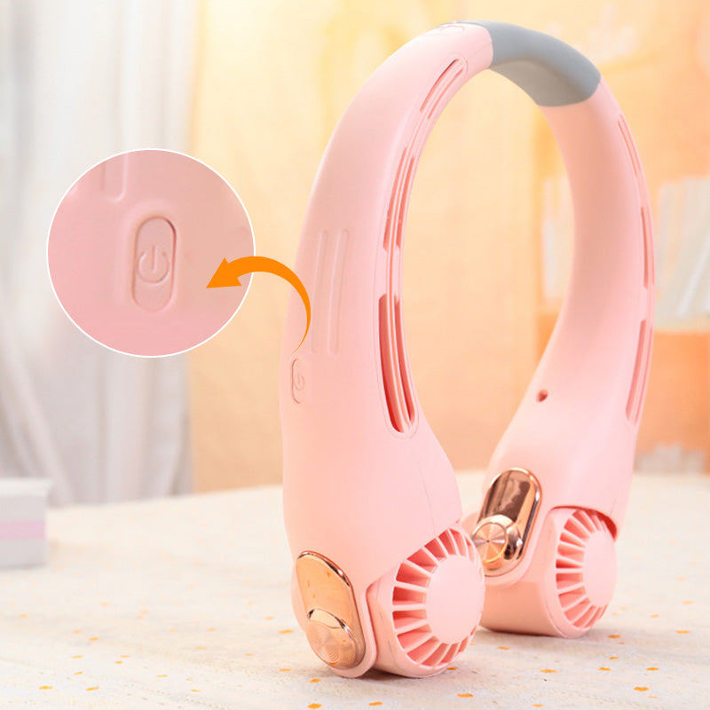🥳2026 HOT SALE🍃💨 Neck Air Conditioner Fan – Ultra‑quiet, 360° rotating, 3 speeds. 🌬️ (offer)