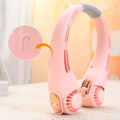 🥳2026 HOT SALE🍃💨 Neck Air Conditioner Fan – Ultra‑quiet, 360° rotating, 3 speeds. 🌬️ (offer)