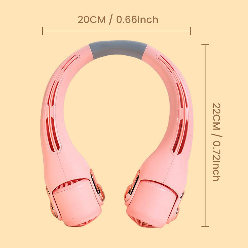 🥳2026 HOT SALE🥳💞50K+ SOLD!🍃💨Neck Air Conditioner Fan – Ultra‑quiet, 360° rotating, 3 speeds. 🌬️
