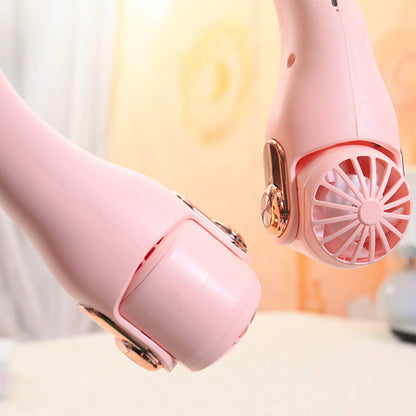 🥳2026 HOT SALE🥳💞50K+ SOLD!🍃💨Neck Air Conditioner Fan – Ultra‑quiet, 360° rotating, 3 speeds. 🌬️