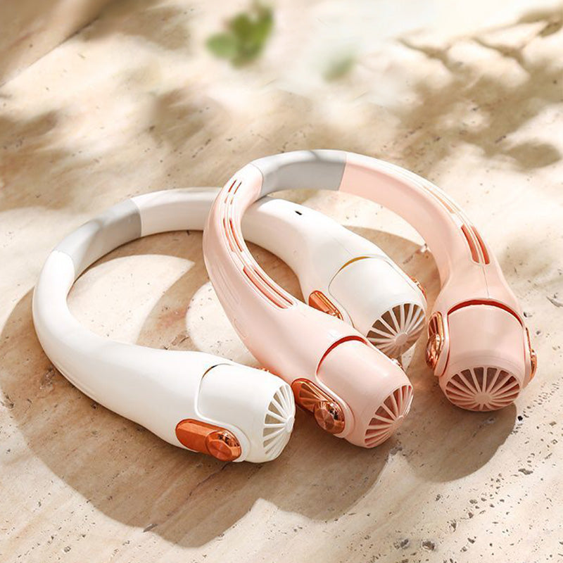 🥳2026 HOT SALE🥳💞50K+ SOLD!🍃💨Neck Air Conditioner Fan – Ultra‑quiet, 360° rotating, 3 speeds. 🌬️
