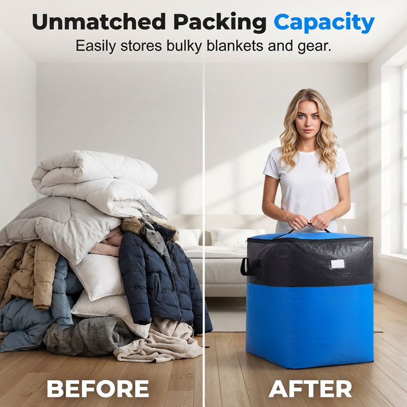 🥳2026 HOT SALE🥳💞50K+ SOLD!📦🔥 50% OFF! Collapsible Storage & Moving Bag – Heavy‑duty PE, water‑resistant. 🏠✨