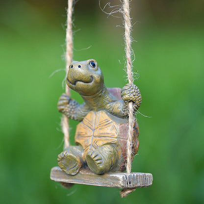 ⏳Time-Limited Special⏰Whimsical Turtle Swing Decor – A Charming Hanging Ornament for Garden, Patio & Indoor Spaces 🌿✨ (offer)