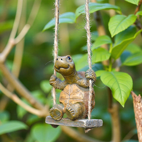 ⏳Time-Limited Special⏰Whimsical Turtle Swing Decor – A Charming Hanging Ornament for Garden, Patio & Indoor Spaces 🌿✨ (offer)