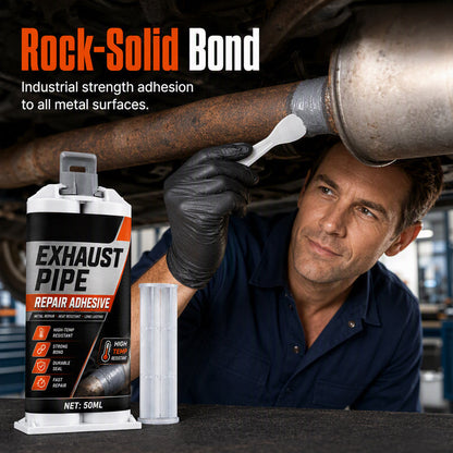 High Temp Exhaust Pipe Repair Glue – Permanent bond for iron & steel, withstands extreme heat & vibration