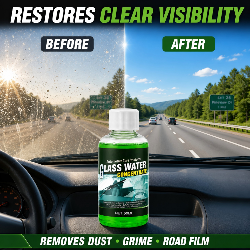 🥳2026 HOT SALE🥳 Glass Concentrate – 10ml makes 1L, cuts bugs & grime, streak-free🚗💪 (offer)