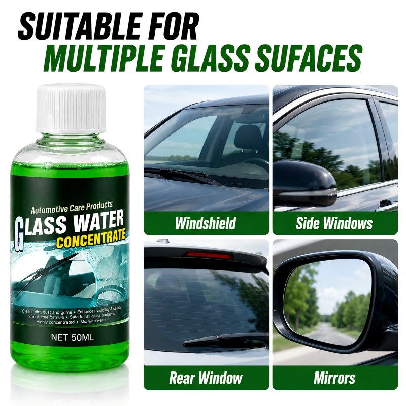 🥳2026 HOT SALE🥳 Glass Concentrate – 10ml makes 1L, cuts bugs & grime, streak-free🚗💪 (offer)