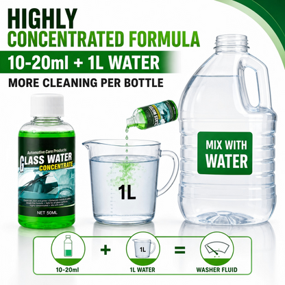 🥳2026 HOT SALE🥳 Glass Concentrate – 10ml makes 1L, cuts bugs & grime, streak-free🚗💪 (offer)
